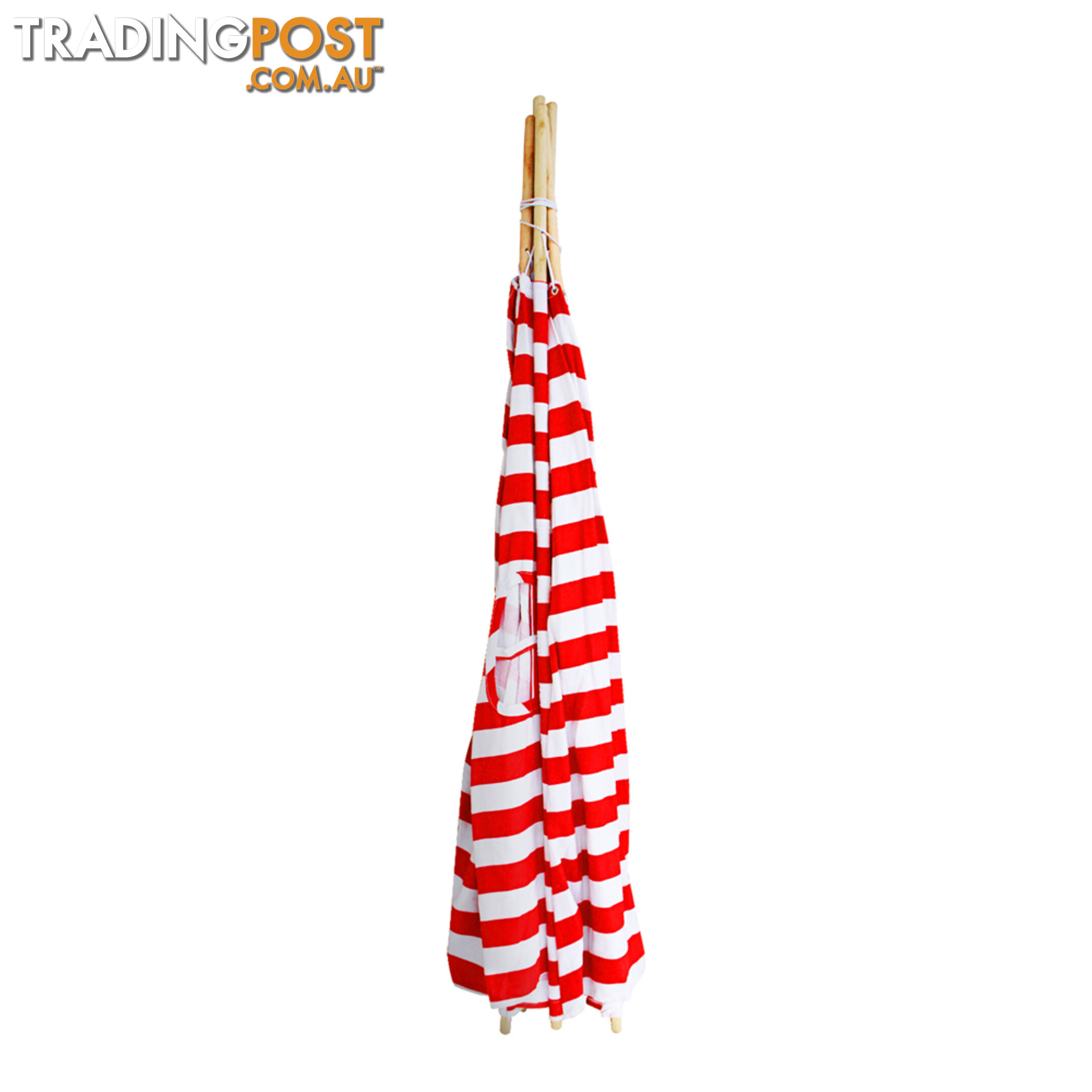 5 Poles Teepee Tent w/ Storage Bag Red
