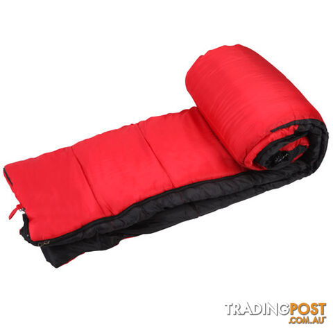 Camping Envelope Sleeping Bag Single Red Blue