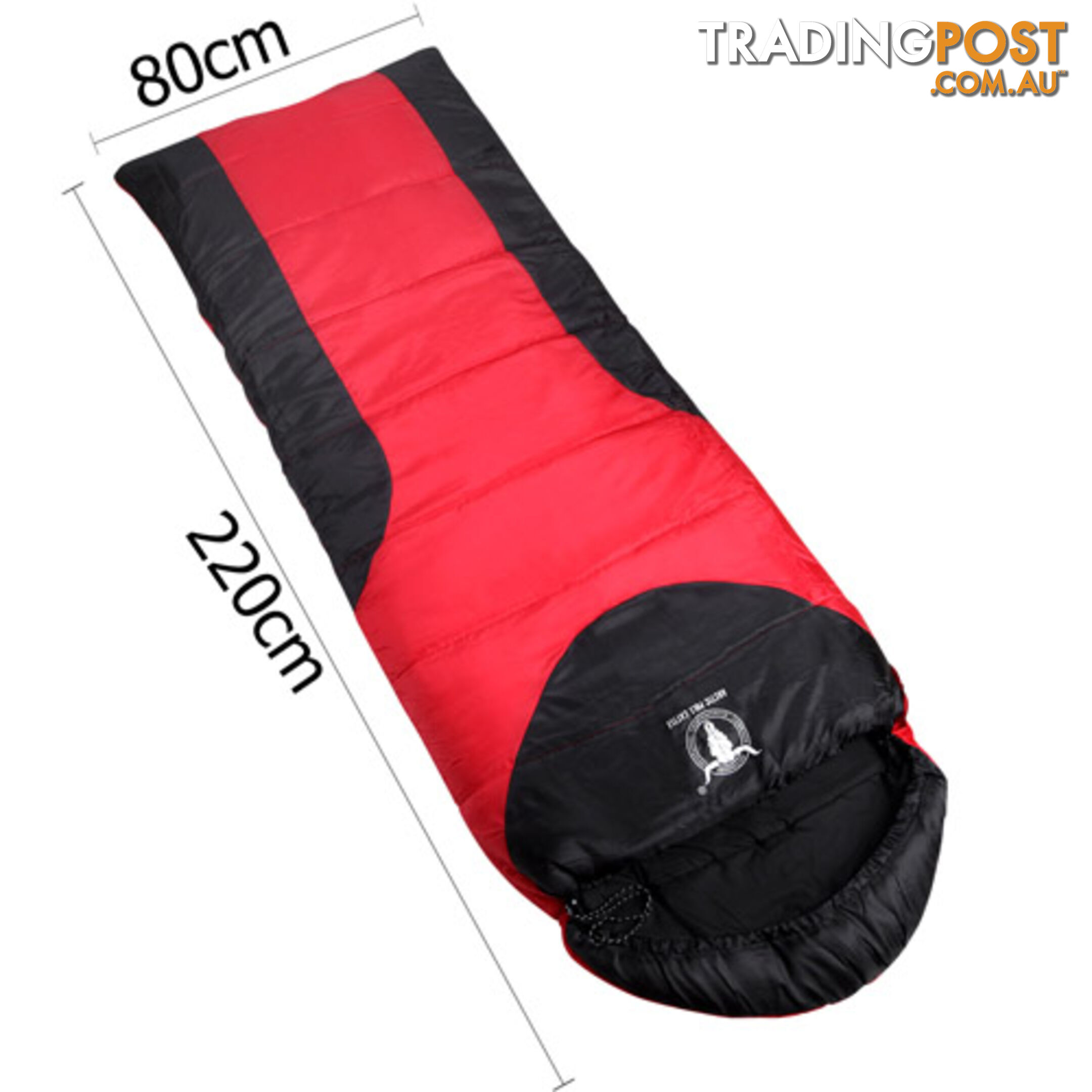 Camping Envelope Sleeping Bag Single Red Blue