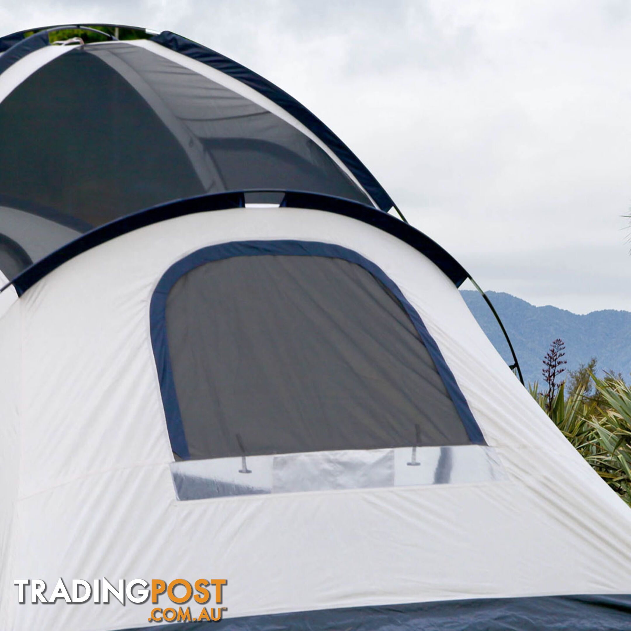 6 Person Family Camping Tent Navy Grey