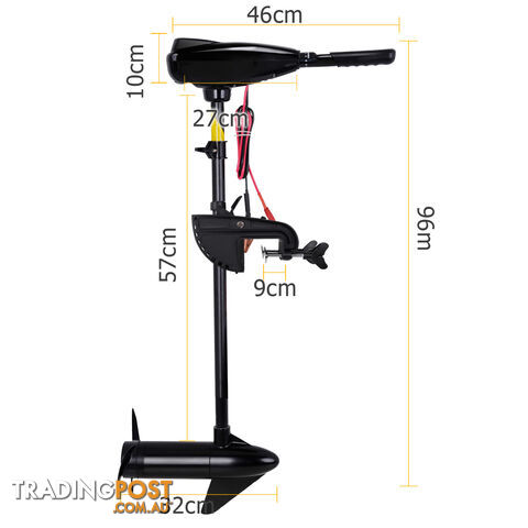 Marine 55LBS Electric Outboard Trolling Motor Black - photo 2 of 8