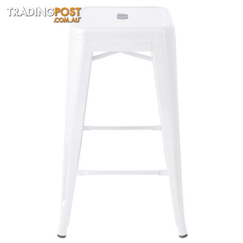 Set of 4 Replica Tolix Kitchen Bar Stool 66cm White