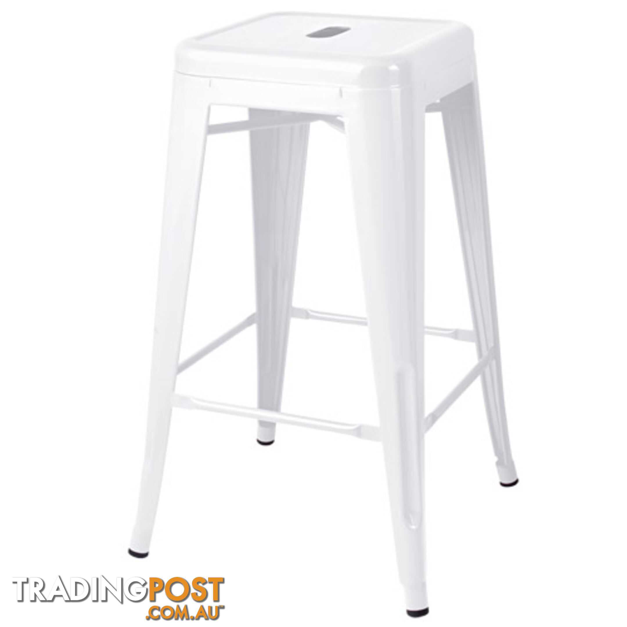 Set of 4 Replica Tolix Kitchen Bar Stool 66cm White