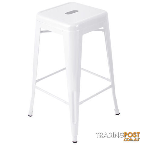 Set of 4 Replica Tolix Kitchen Bar Stool 66cm White