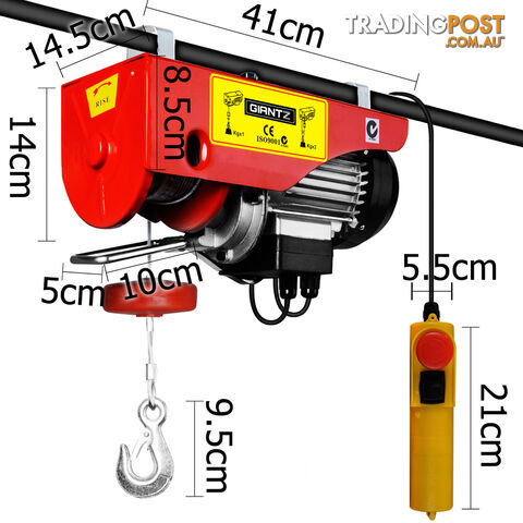 400/800kg 1300W Electric Hoist Winch