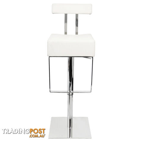 PU Leather Stainless Steel Bar stool - White