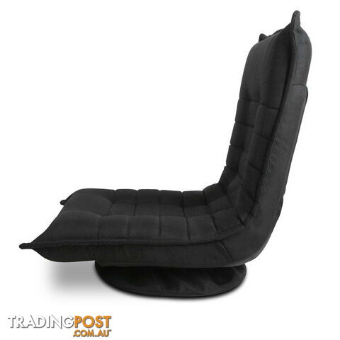 Swivel Foldable Floor Chair - Black