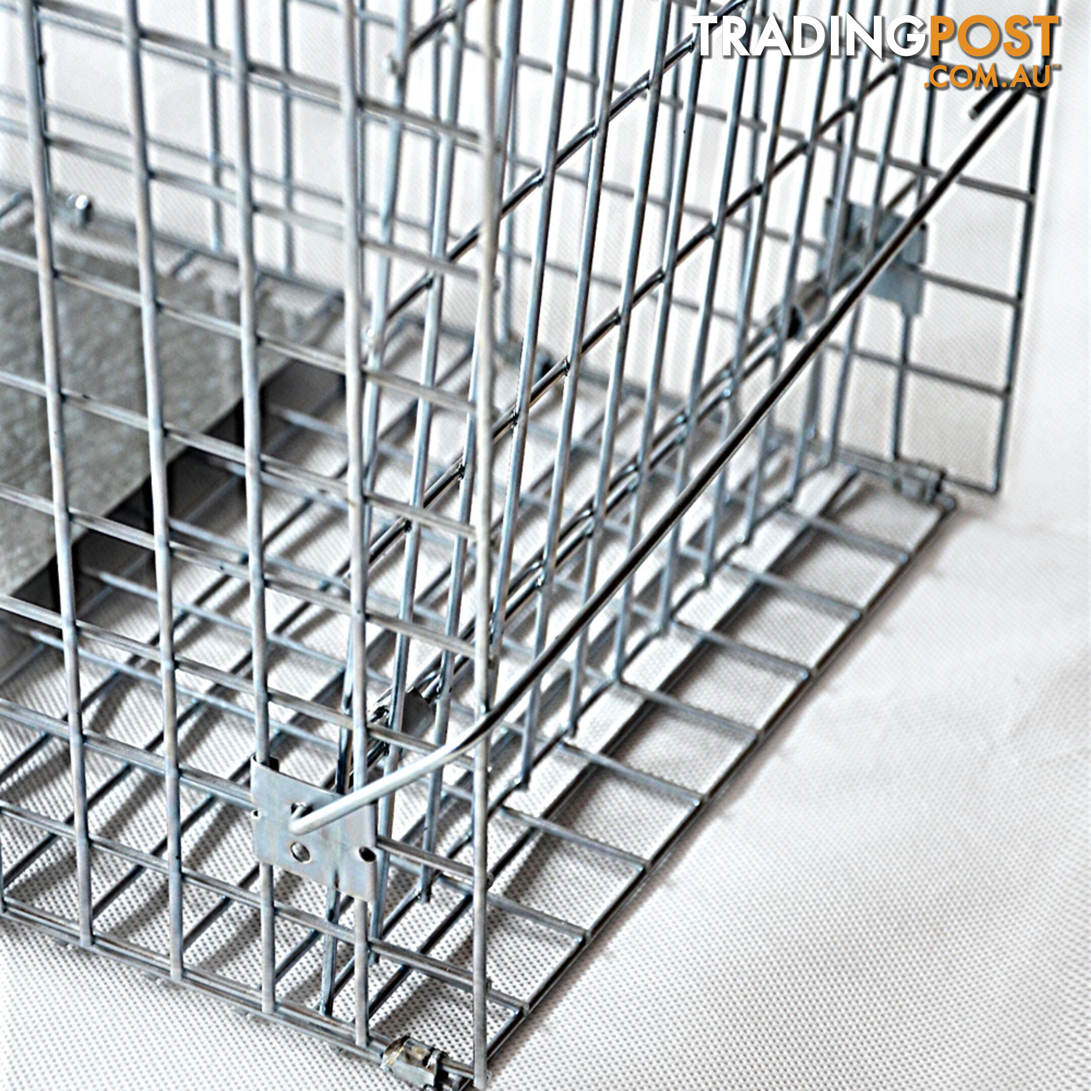 Humane Animal Trap Cage 94 x 34 x 36cm Silver