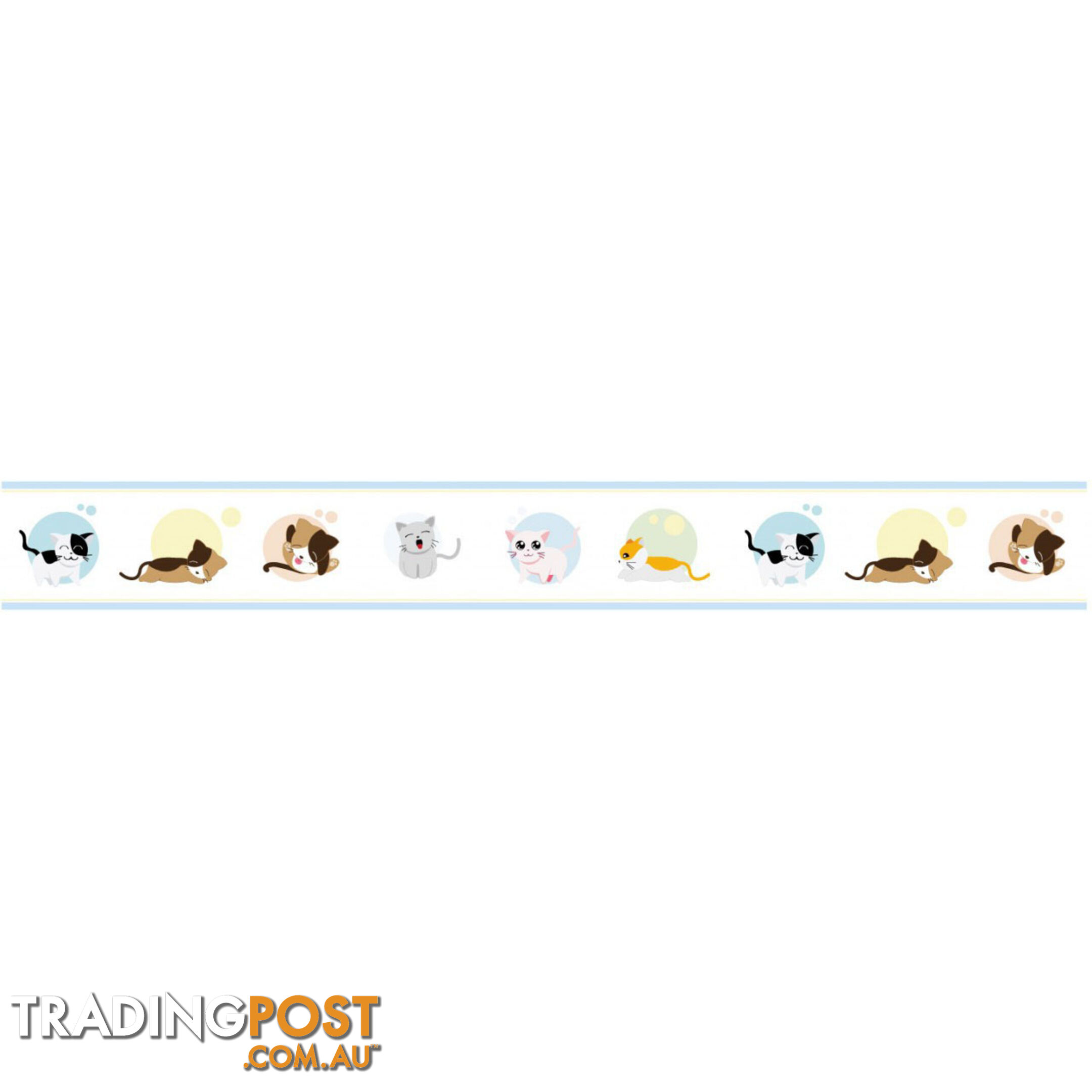 Cute Kittens Wall Border Wall Stickers - Totally Movable