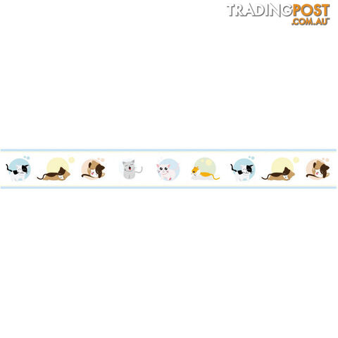 Cute Kittens Wall Border Wall Stickers - Totally Movable