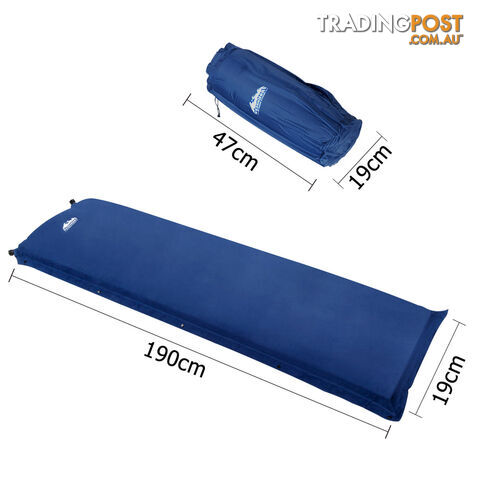 Self inflating Mattress Single 8cm Blue