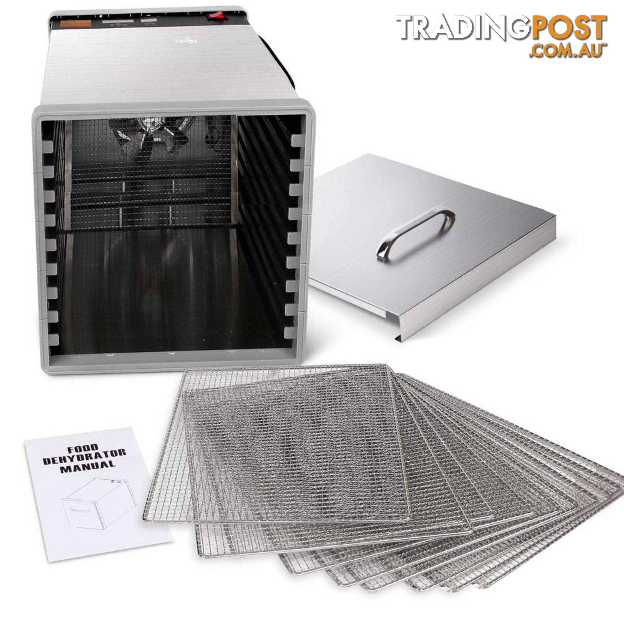 Stainless Steel Food Dehydrator _ 10 Trays