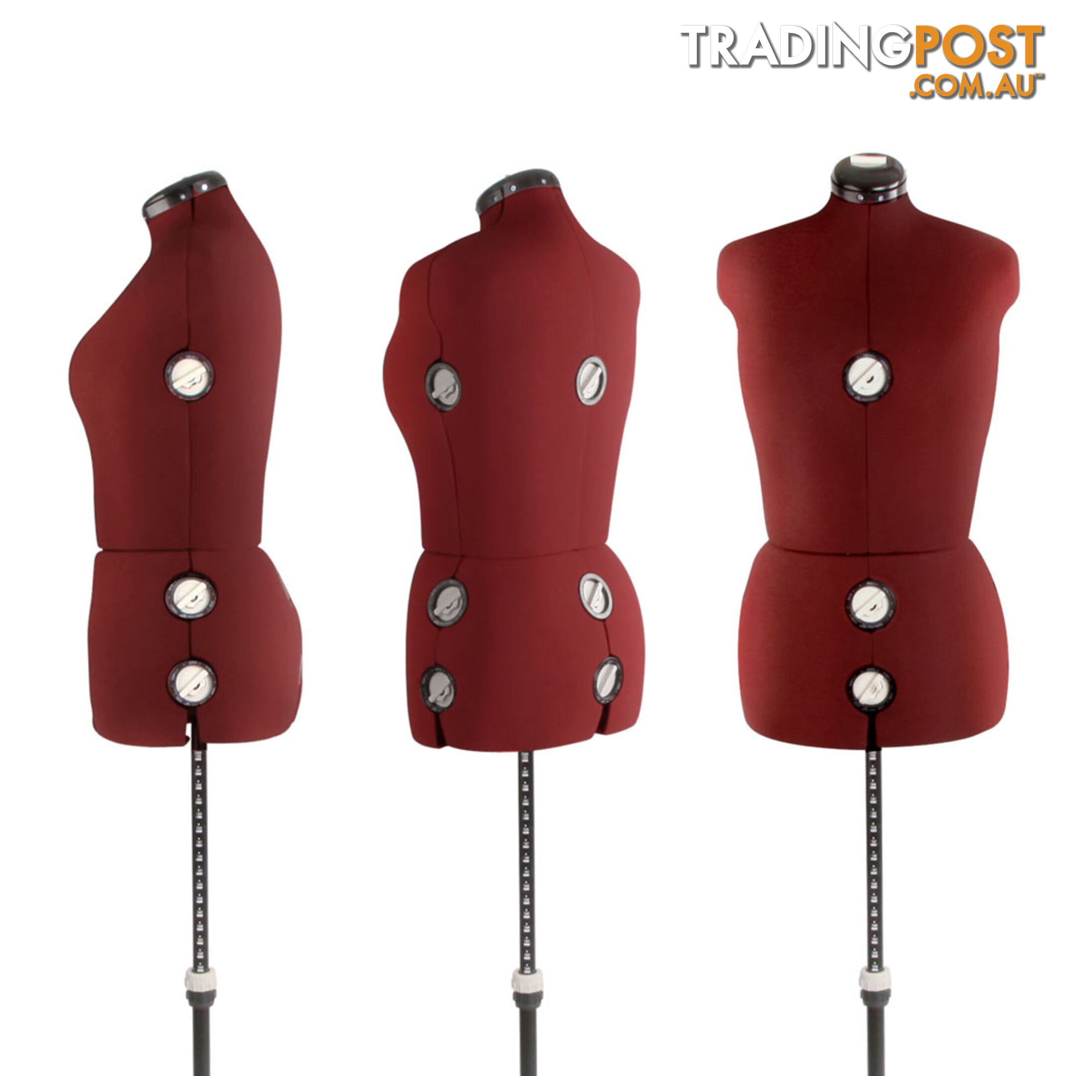 Adjustable Dressmaking Mannequin SZ14-20 - Wine