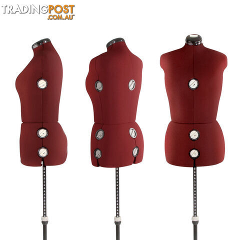 Adjustable Dressmaking Mannequin SZ14-20 - Wine