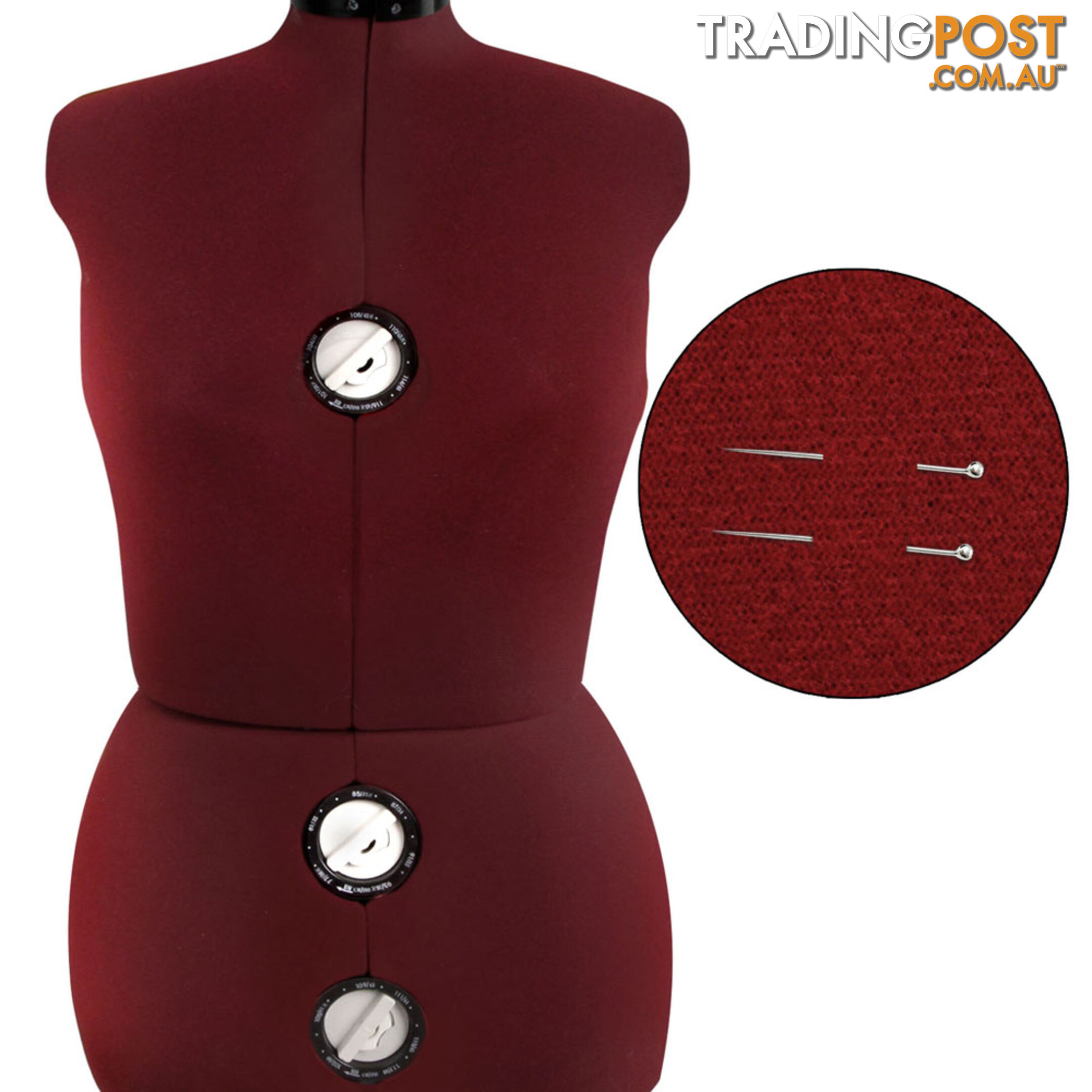 Adjustable Dressmaking Mannequin SZ14-20 - Wine