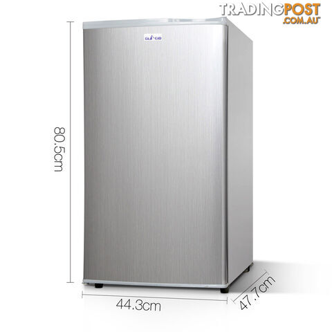 Upright 2-in-1 95L Caravan Bar Fridge Freezer Stainless Steel