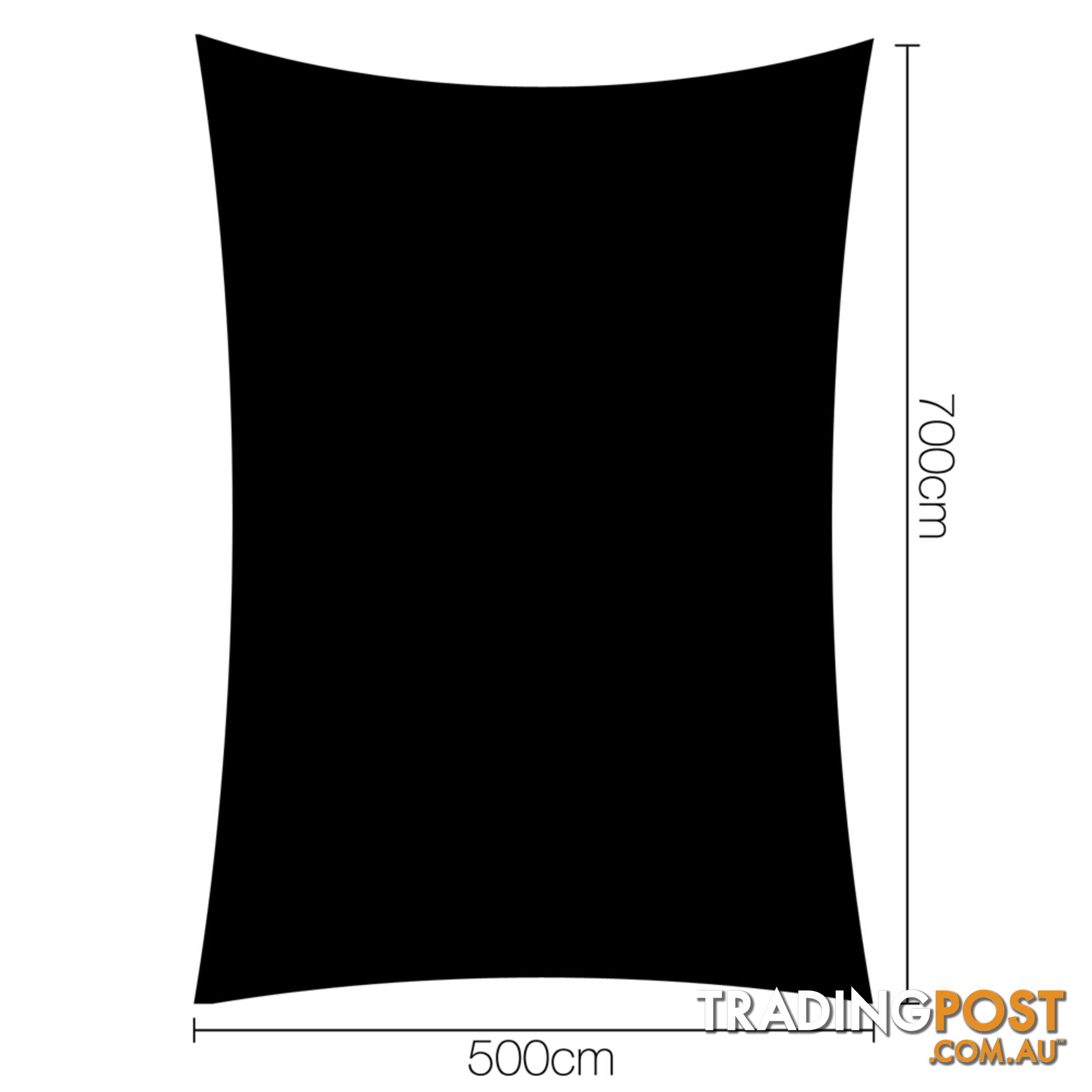 Heavy Duty 280GSM Shade Sail Canopy 5 x 7 M Black