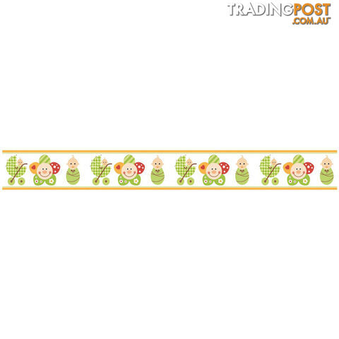Smiley Flower Face Wall Border Stickers - Totally Movable