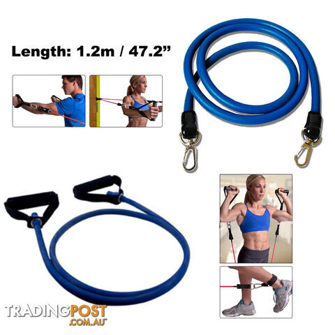 13PCS Heavy Resistance Band Yoga Tension Rope Fitness Stretch Door Loop Gym Abs