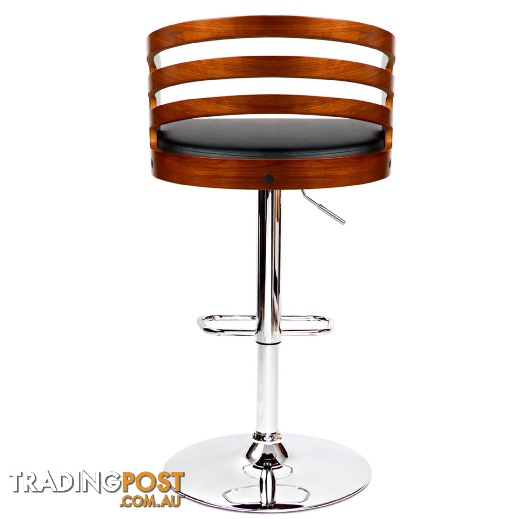 Wooden Bar PU Leather Stool