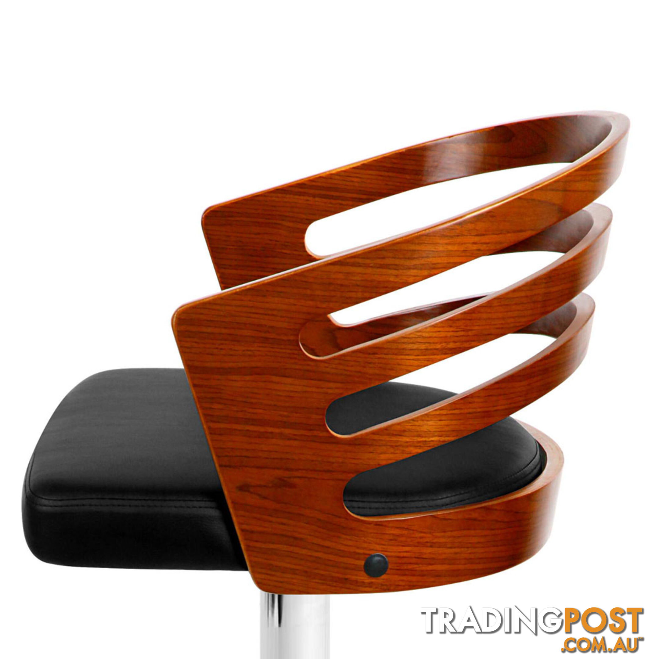 Wooden Bar PU Leather Stool