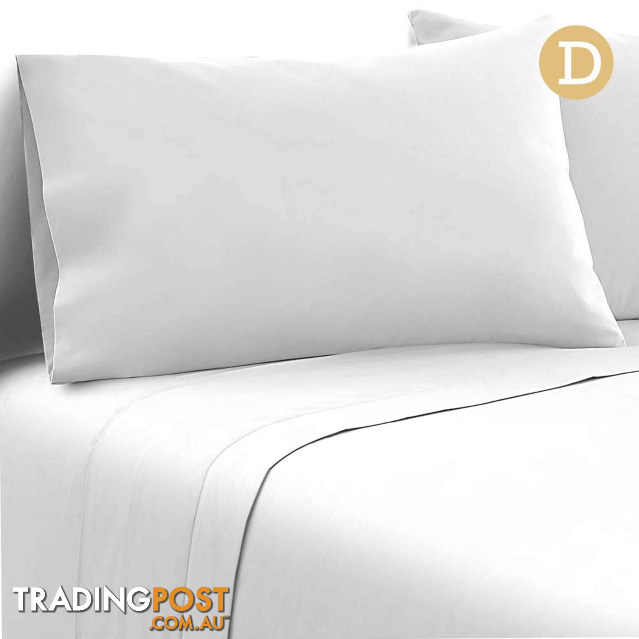 4 Piece Microfibre Sheet Set Double_ White