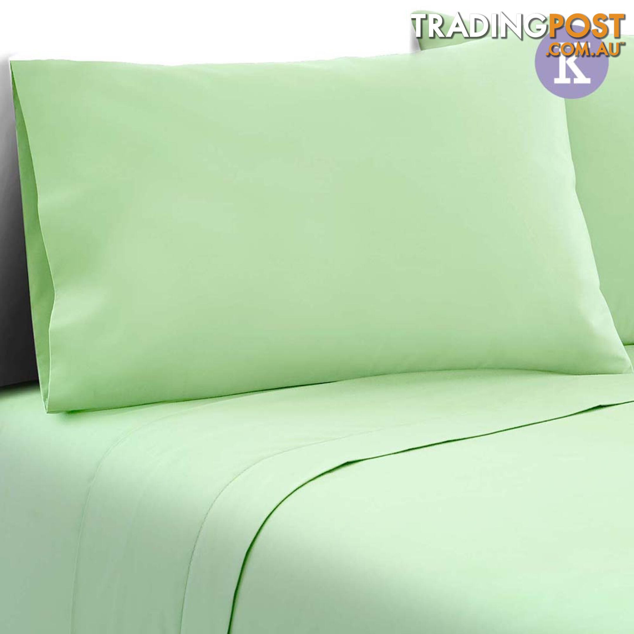 4 Piece Microfibre Sheet Set King _ Green