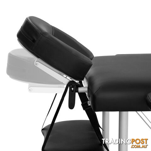 Portable Aluminium 3 Fold Massage Table Chair Bed Black 60cm