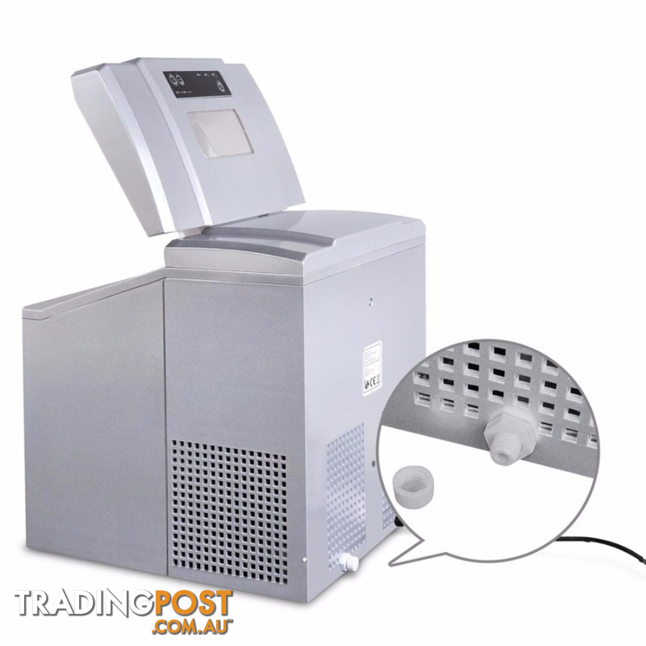 Portable Ice Cube Maker Machine 20KG Silver