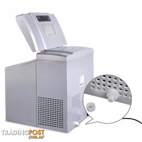 Portable Ice Cube Maker Machine 20KG Silver