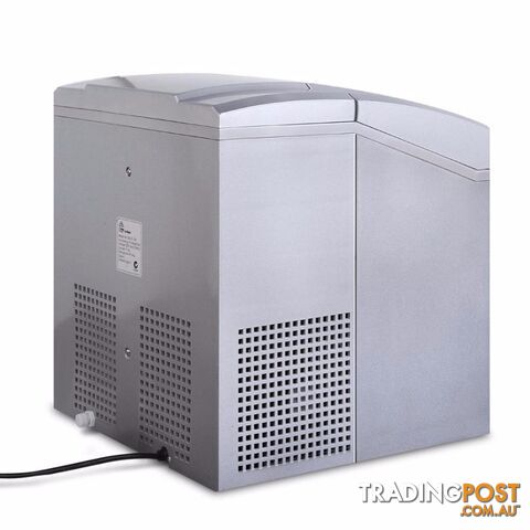 Portable Ice Cube Maker Machine 20KG Silver