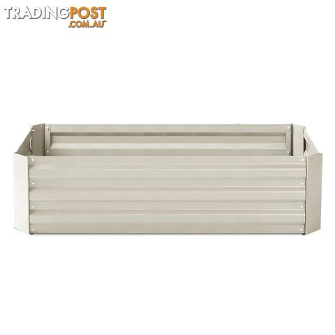 Galvanised Raised Garden Bed - 150 x 90 x 30cm - Cream - photo 3 of 7