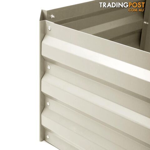 Galvanised Raised Garden Bed - 150 x 90 x 30cm - Cream - photo 4 of 7