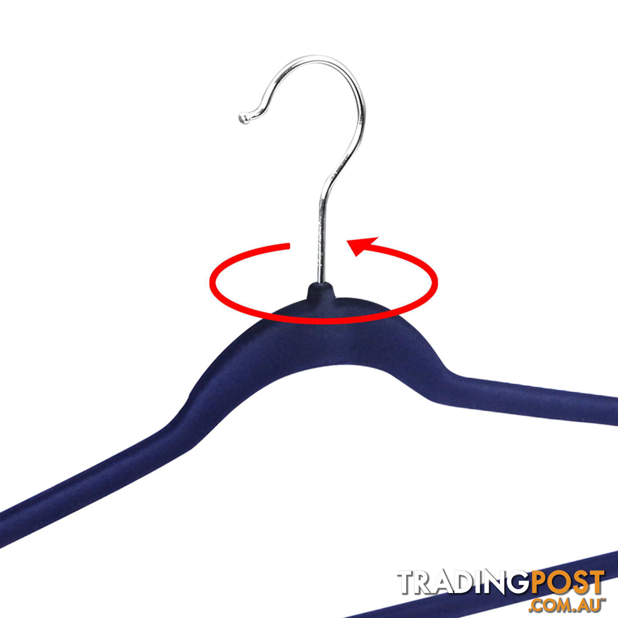 Set of 100 Slim Navy Velvet Hangers