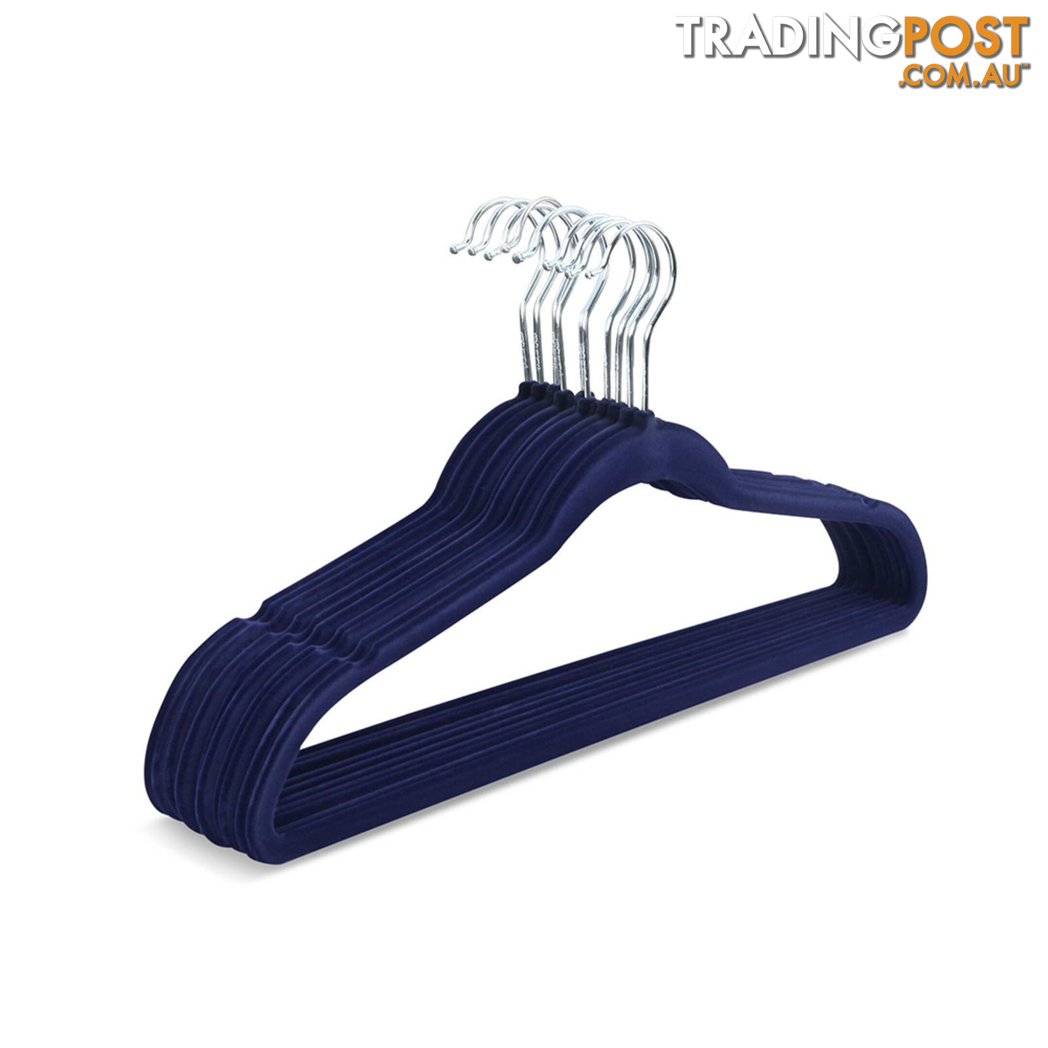 Set of 100 Slim Navy Velvet Hangers