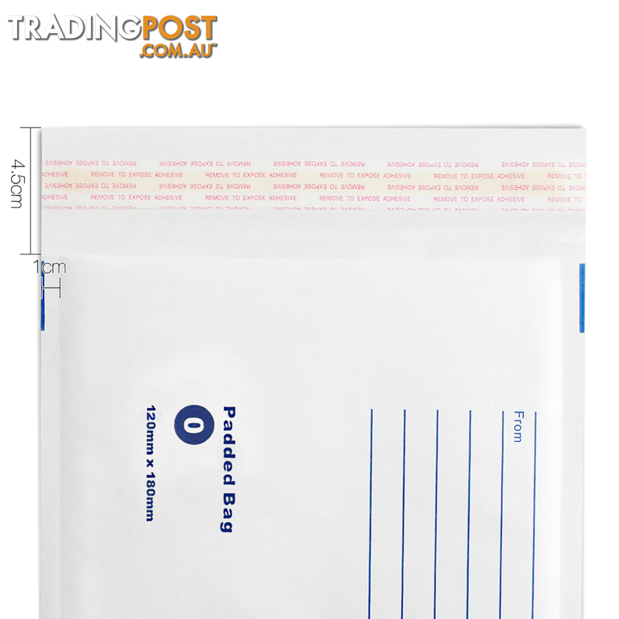 Set of 200 Bubble Padded Mailer Bag - 120mm x 180mm