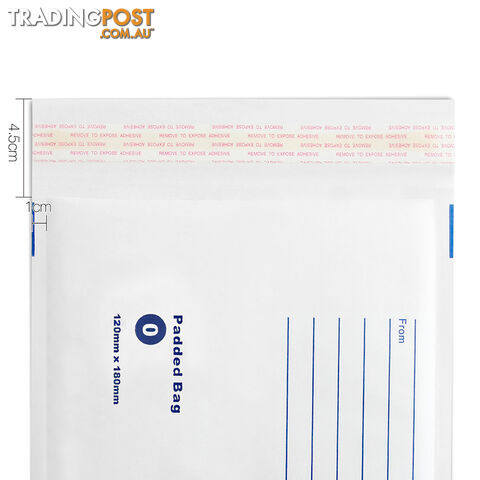 Set of 200 Bubble Padded Mailer Bag - 120mm x 180mm