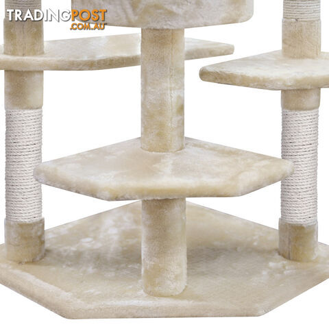 Cat Scratching Poles Post Furniture Tree House Beige