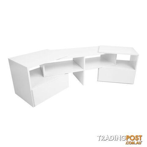 TV Stand Entertainment Unit Adjustable Cabinet White - photo 5 of 8