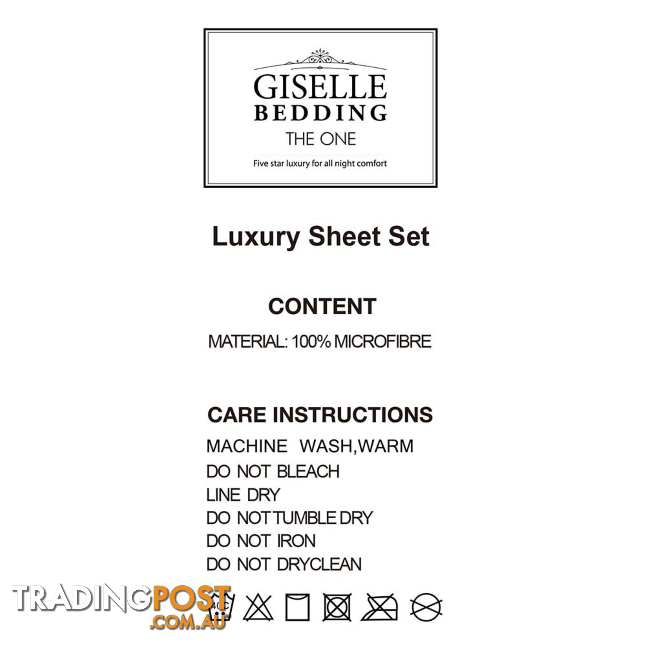 3 Piece Microfibre Sheet Set Single _  Grey