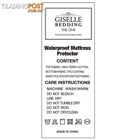 Waterproof Mattress Protector - Single