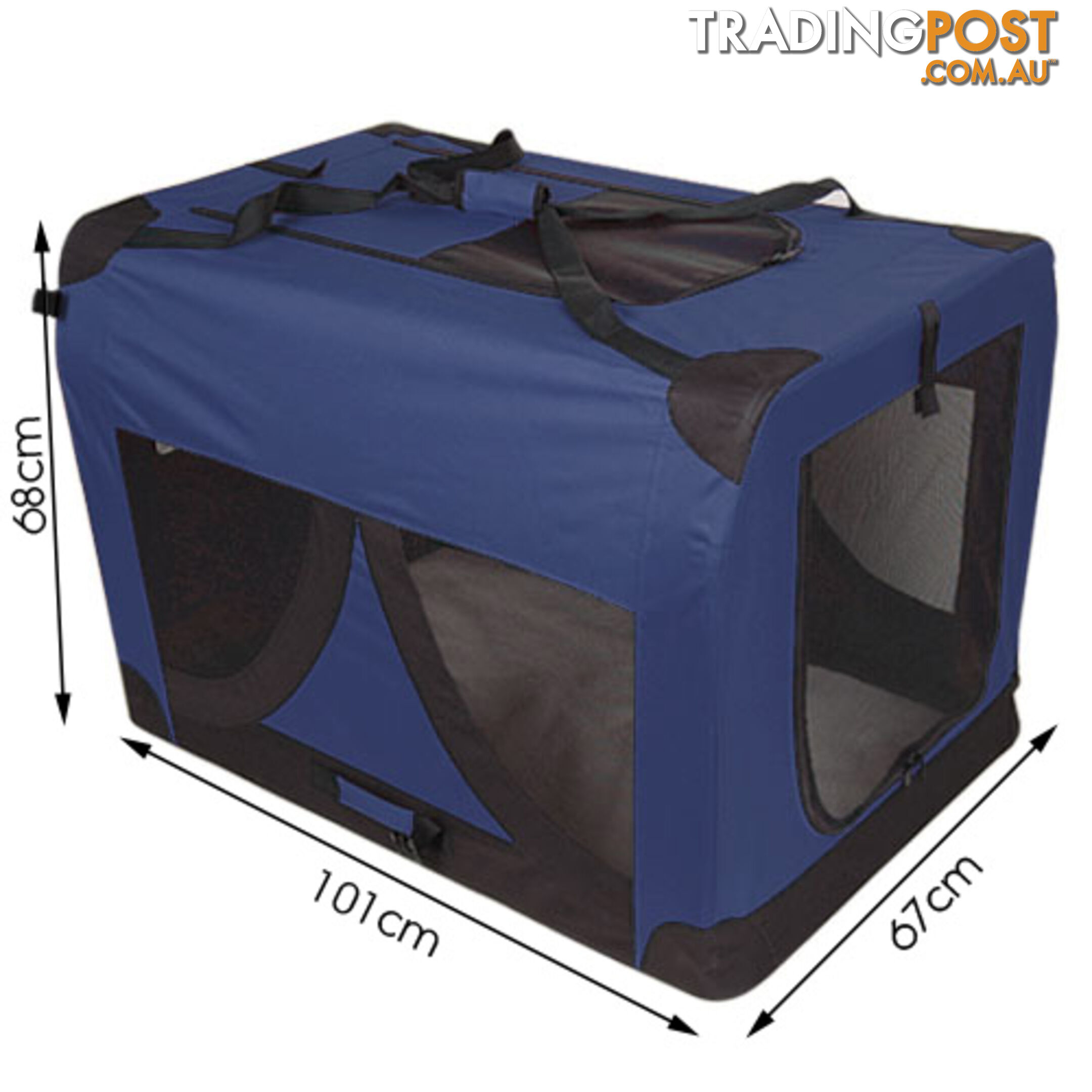 Extra Large Portable Soft Pet Dog Crate Cage Kennel Blue