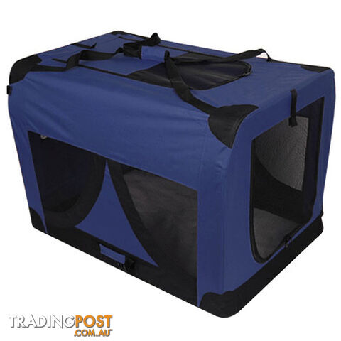 Extra Large Portable Soft Pet Dog Crate Cage Kennel Blue