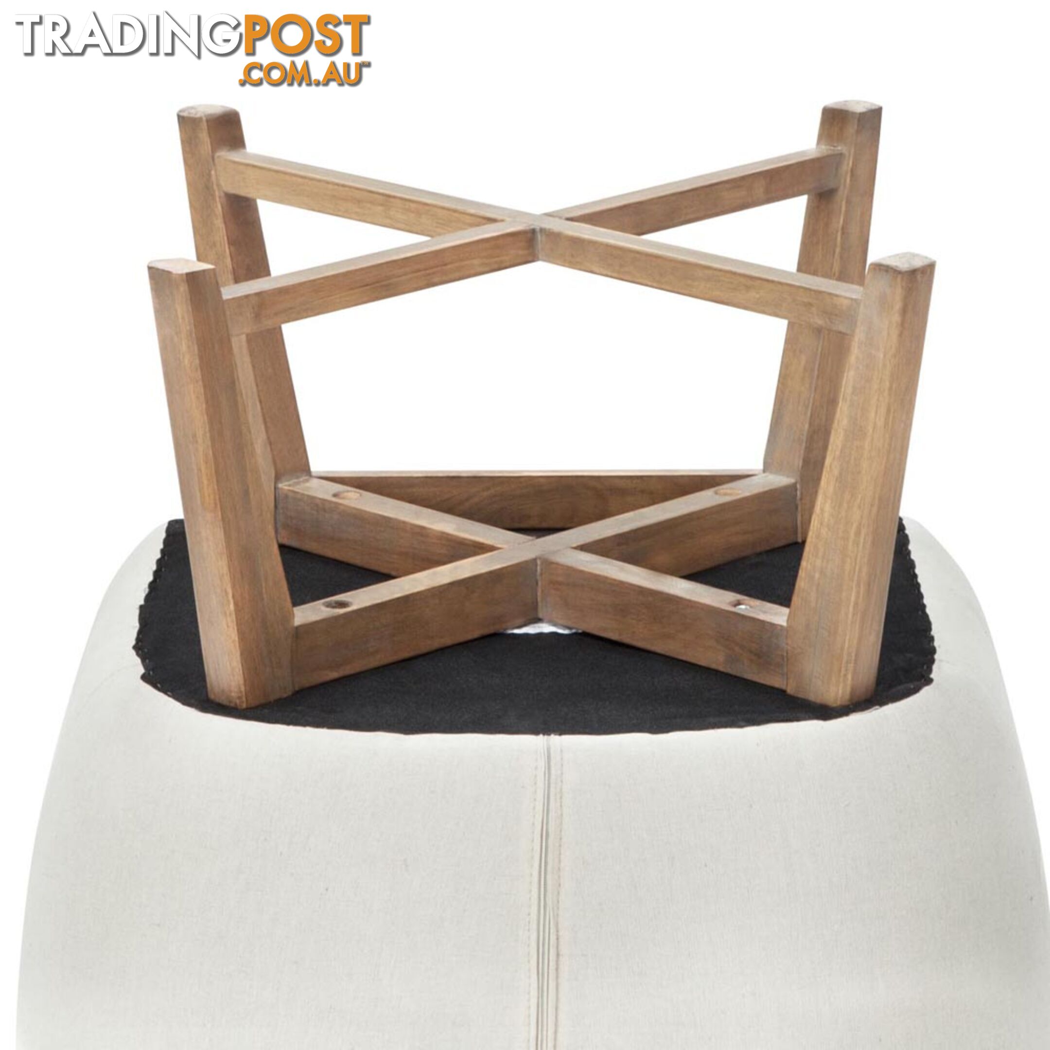 Fabric Tub Lounge Armchair - Beige