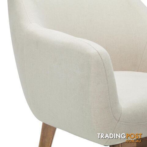 Fabric Tub Lounge Armchair - Beige