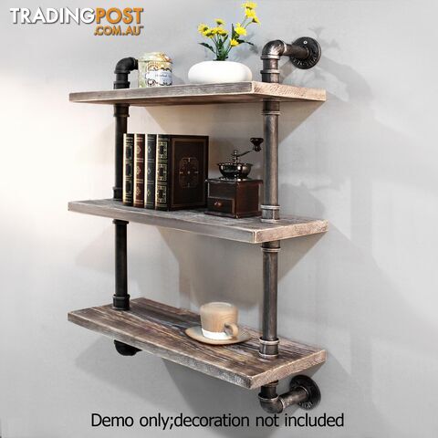 Rustic Industrial DIY Floating Pipe Shelf - photo 4 of 6