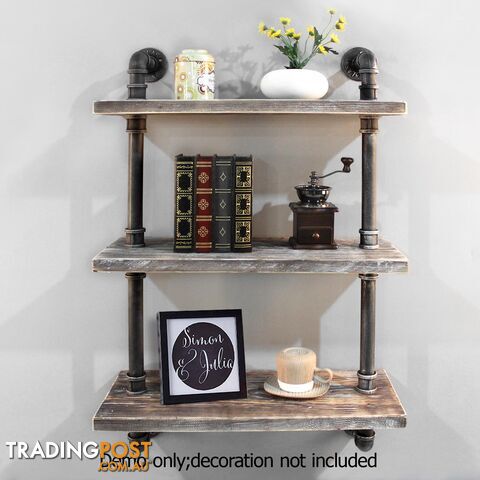 Rustic Industrial DIY Floating Pipe Shelf - photo 3 of 6