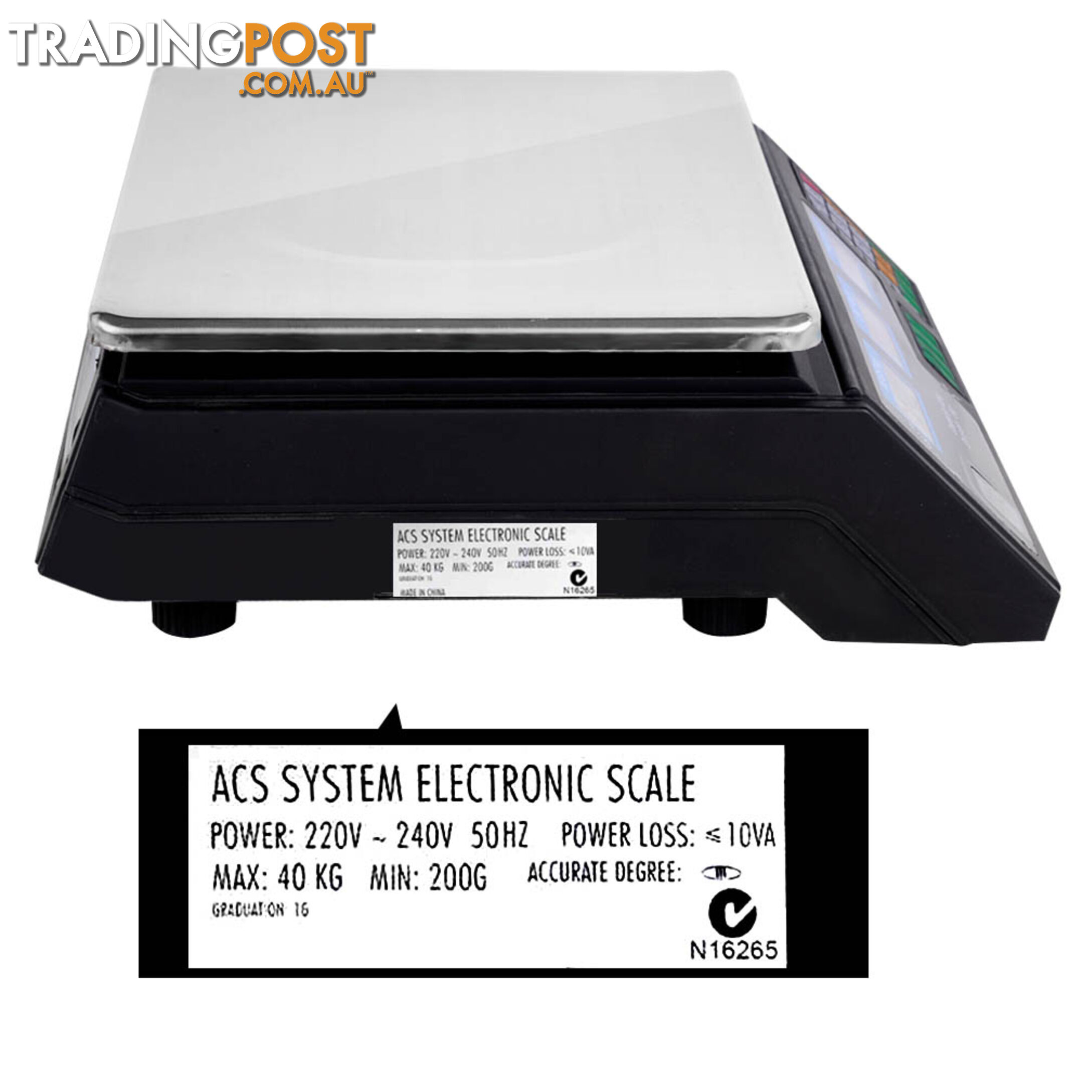 Kitchen Electronic Digital Scales 40kg  Black