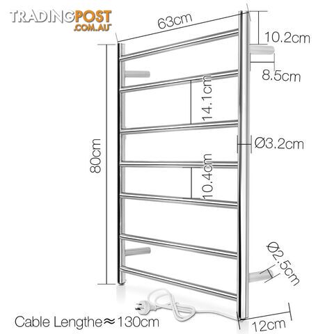 Electric Heated Towel Rack Warmer Rail Bar Bathroom