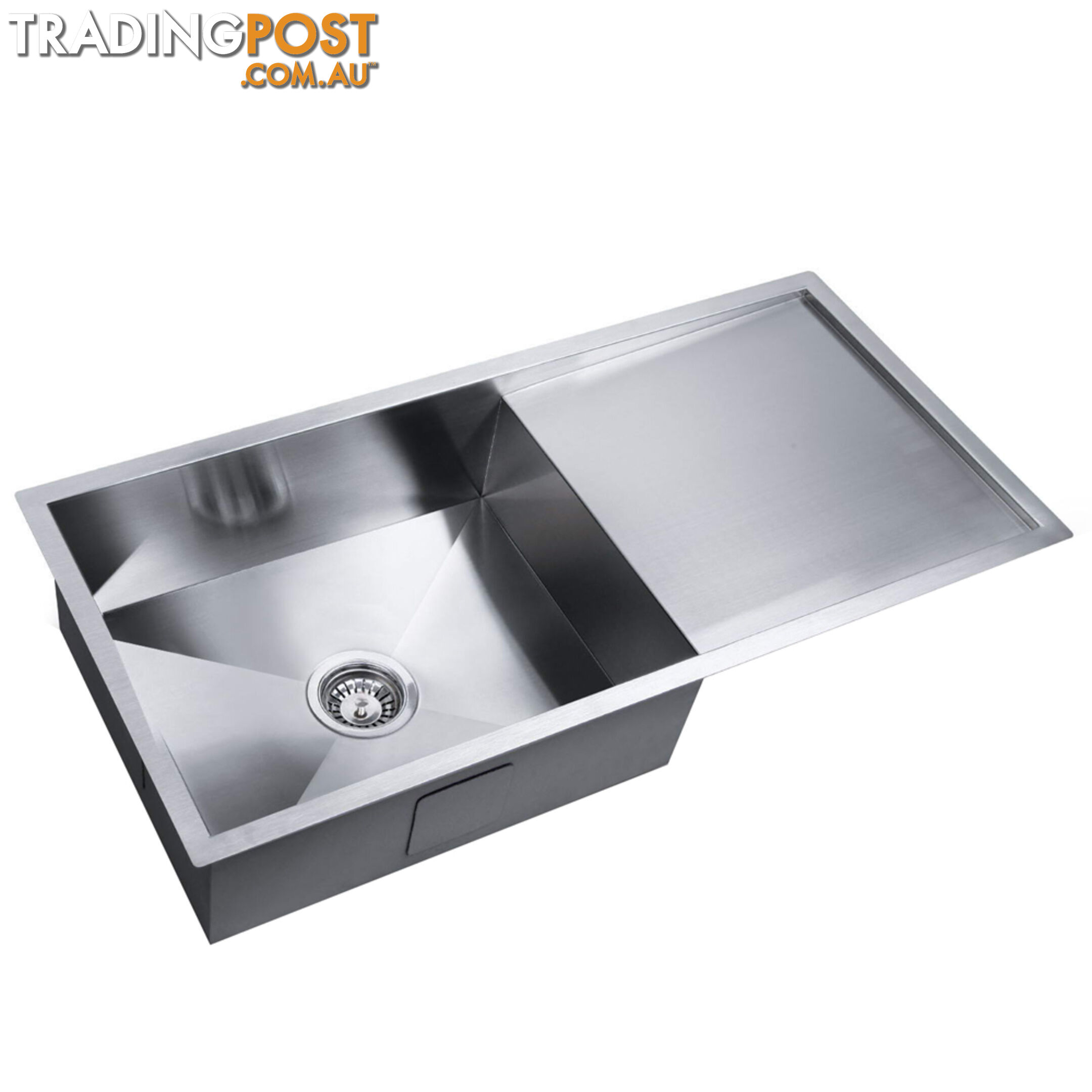 Stainless Steel Kitchen/Laundry Sink w/ Strainer Waste 960x450mm